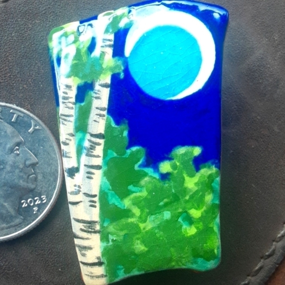 Hand Painted Brooch